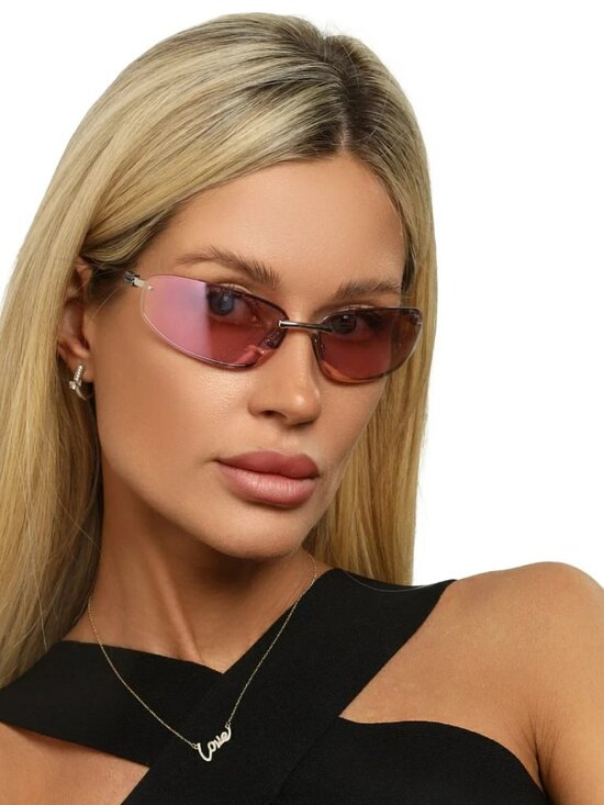 Miu Miu Women’s Sunglasses Silver Pink Wraparound MUA50S 1BC70J New & Authentic main image 11
